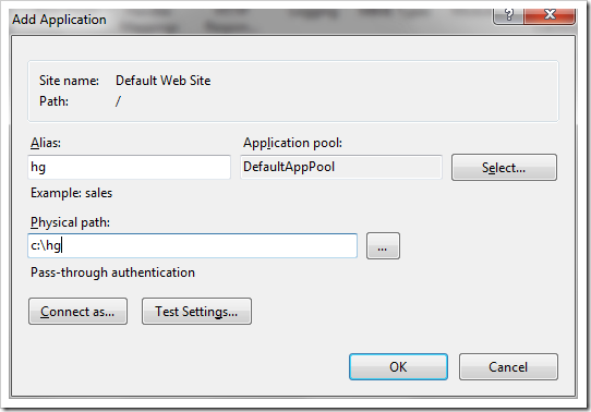 iis new application